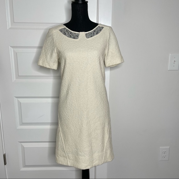 Marc by Marc Jacobs NWT Hawthorne Lace Collar Cream Wool Dress Size XS - Picture 7 of 16